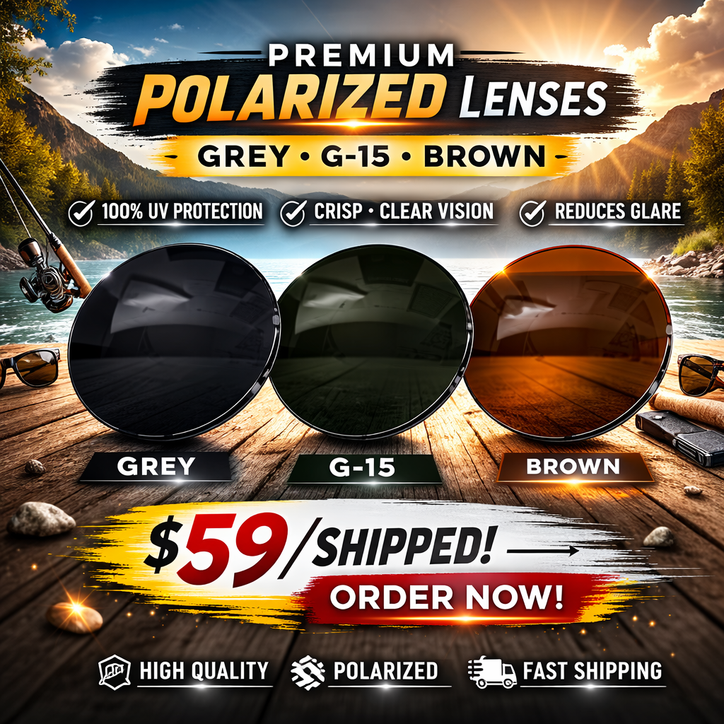 Premium Grey, G15 or Brown Polarized Lenses